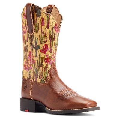 Ariat Lioness Round Up Wide Square Toe Women's Western Boots 10044430