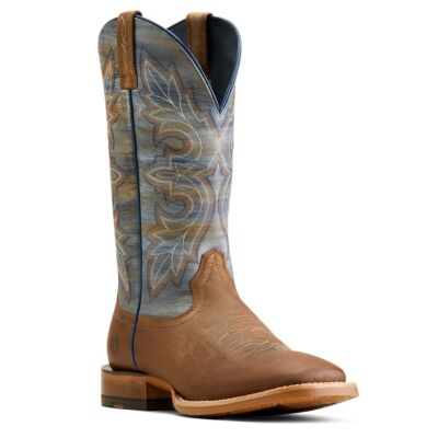 Ariat Loco Brown/Cloud Blue Standout Men's 13 inch Wide Square Toe Cowboy Boots 10050890