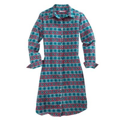 Tin Haul Turquoise/Coral Aztec Women's Dress 1005700640408BU