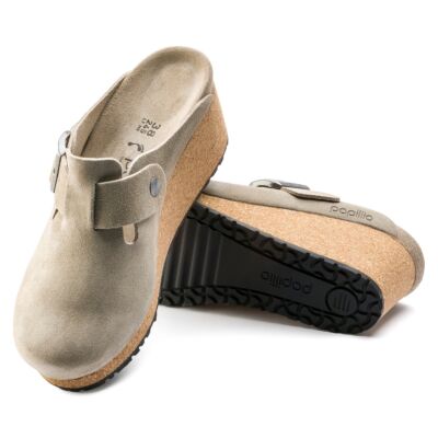 Birkenstock Papillo Taupe Fanny Suede Leather Shoes N1014830