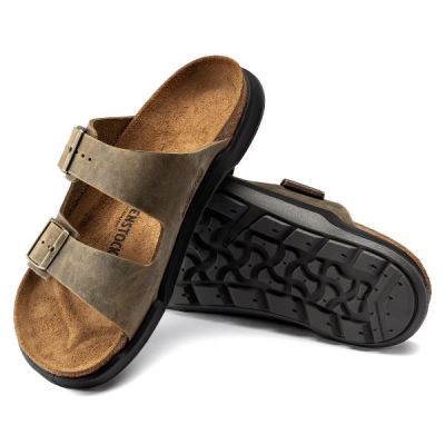 Birkenstock Faded Khaki Arizona Oiled Leather Rugged Men's Sandals R1018463