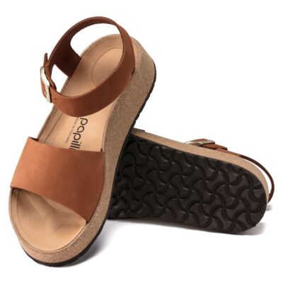 Birkenstock Papillo Pecan Glenda Nubuck Leather Women's Sandals N1020042