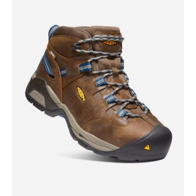 Keen Brown/Blue Detrout XT Waterproof Mens Steel Toe Work Boots 1020086