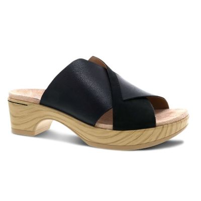 Dansko Black Multi Miri Womens Slide On Sandals 1021-602200