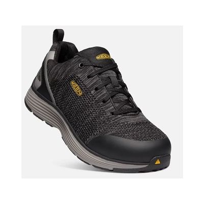 Keen Black/Grey Flannel Men's Sparta (Aluminum Toe) Work Shoes 1021345