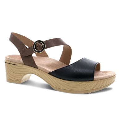 Dansko Black Tumbled Nappa Marjory Womens Comfort Slide Sandals 1022-102200