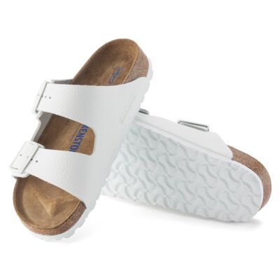 Birkenstock White Arizona Soft Footbed Leather Women's Sandals N1024952