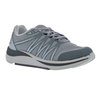 Drew Shoes Grey Faux Leather with Mesh Balance Women's Walking Shoes 10835-43