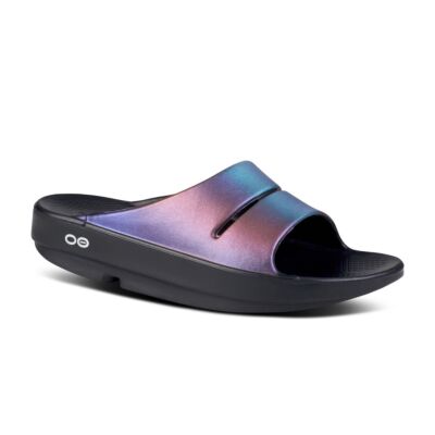 Oofos Midnight Spectre OOahh Luxe Women's Slide Sandals 1101-MDNHTSPEC