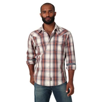 Wrangler Multi Plaid Retro Premium Men's Long Sleeve Snap Shirt 112330788