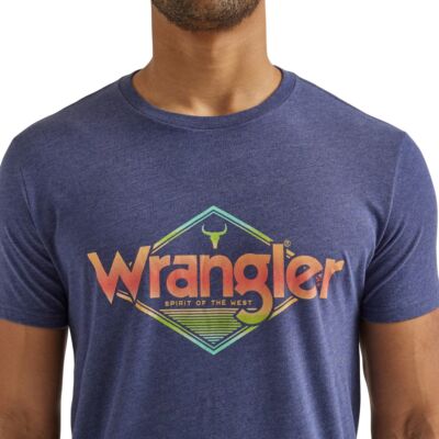 Wrangler Midnight Blue Men's Wrangler Logo Western T-Shirt 112344155