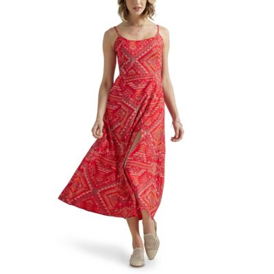 Wrangler Red Geo Women's Southwestern Midi Dress 112347177
