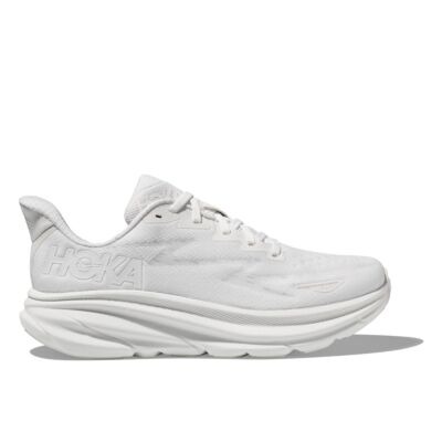 Hoka White/White Clifton 9 Men's Running Shoes 1127895-WWH
