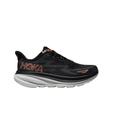 Hoka Black/Rose Gold Clifton 9 Women's Running Shoes 1127896-BRGL