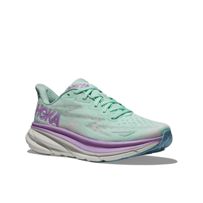 Hoka Sunlit Ocean/Lilac Mist Clifton 9 Women's Wide Width Running Shoes 1132211-SOLM