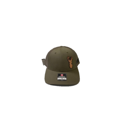 Richardson Loden Low-Pro 115 Trucker Hat with Topo Buck Patch 115-LO-BUCK