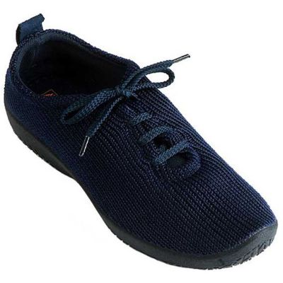 1151-LS-09 Navy Stretch Knit Lace-Up Comfort Arcopedico Womens Shoes