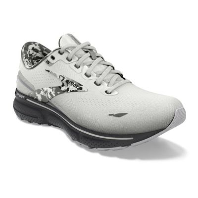 Brooks White/Ebony/Oyster Ghost 15 Women's Road Running Shoes 120380-149