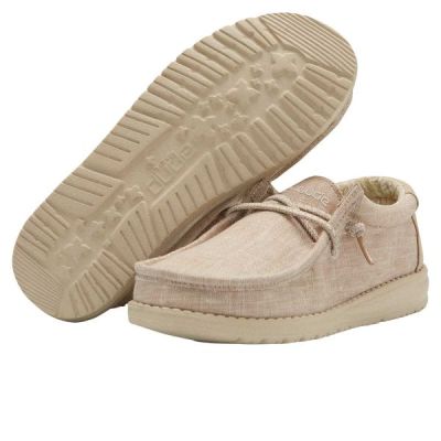 Hey Dude Beige Youth Wally Boys Casual Shoes 130130500