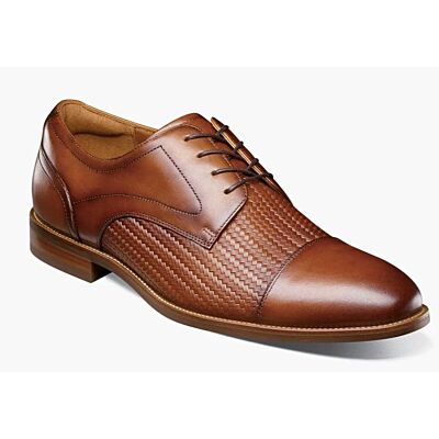Florsheim Cognac Rucci Weave Cap Toe Men's Oxford Shoes 13407-221