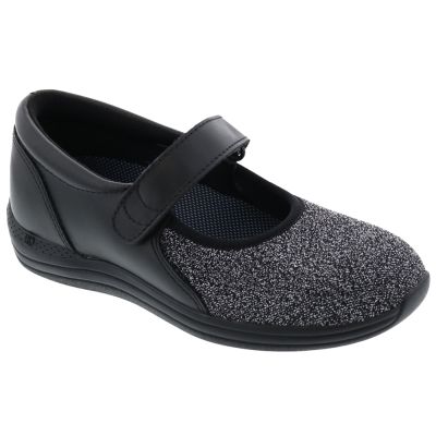 Drew Black Lurex Stretch Magnolia Womens Comfort Shoes 14326-1B