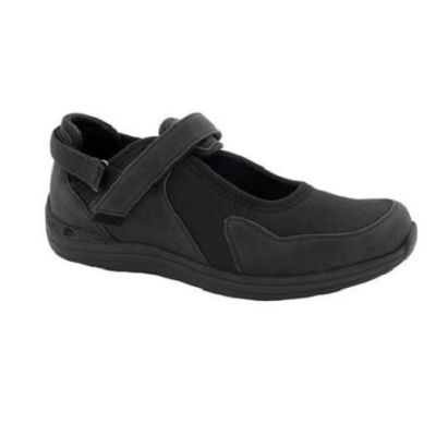 Drew Shoes Buttercup Women's Black Leather /Black Stretch Comfort Shoe 14802