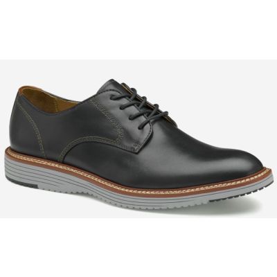 Johnston & Murphy Black Upton Plain Toe Men's Shoes 20-3521