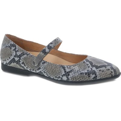 Dansko Grey Snake Lilly Mary Jane Womens Flat Shoes 2039-240200