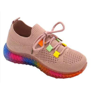 Golden Road Blush Rainbow Slip On Girls Sneakers 232K-DKPK