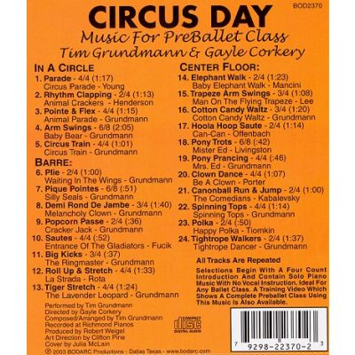 BOD2370 Circus Day - Music for Preballet Class