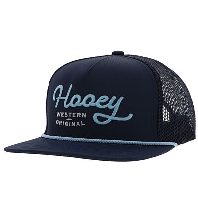 Hooey Navy OG 5-Panel Trucker Hat with Blue Stitching 2460T-NV