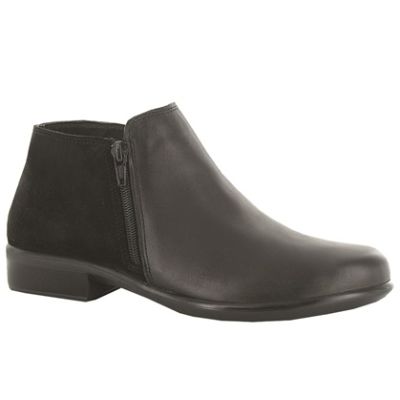 Naot Black Raven Leather/Black Suede Helm Womens Short Comfort Boots 26030-N74