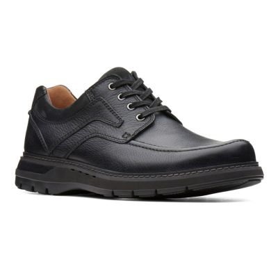 Clarks Black Leather Un.Ramble Lace Up Mens Shoes 26136989
