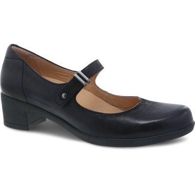 Dansko Callista Black Burnished Nubuck Womens Mary Jane Shoes 3215-100200