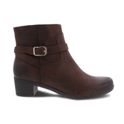 Dansko Cagney Brown Burnished Suede Women's Ankle Boots 3217-532300