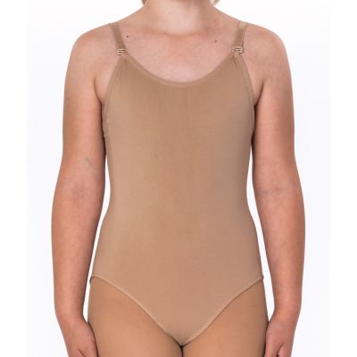 35A Nude Leotard with Clear and Nude Straps by Barbette