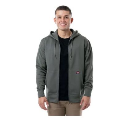 Wrangler Grey Workwear Performance Men's Relaxed Fit Zip Up Hoodie 39910001882-GRY
