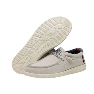 Hey Dude Off White Wally Patriotic Women's Casual Shoes 40001-1K1L
