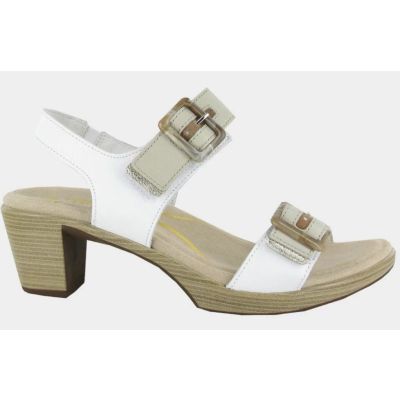 Naot White/Ivory/Brown/Gold Supreme Mode Womens Sandals 40042-WHN