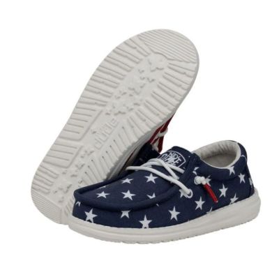 Hey Dude American Flag Wally Youth Patriotic Casual Shoes 40046-9CW
