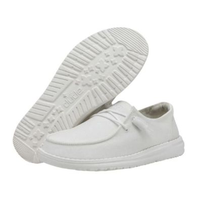 Hey Dude White Wendy Slub Canvas Women's Casual Shoes 40063-100