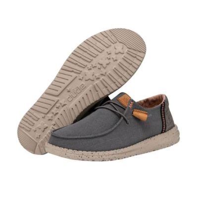 Hey Dude Charcoal Wendy Washed Canvas Women's Casual Shoes 40297-025