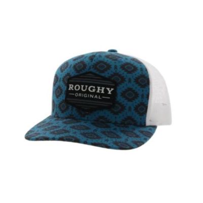 Hooey Black/Blue  with print Roughy Snapback Hat 4040T-BLWH
