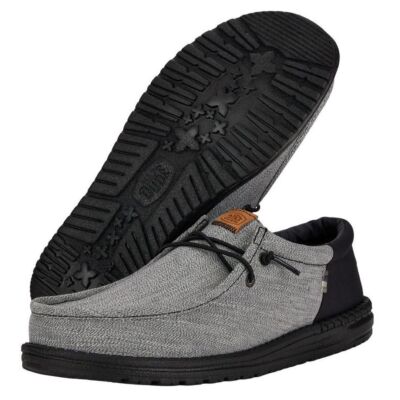Hey Dude Black/Grey Wally Funk Nylon Craft Men's Casual Shoes 40677
