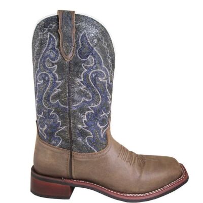 Smoky Mountain Brown Dist./Vint Charcoal/Blue Odessa Men's Square Toe Western Boots 4212-SM