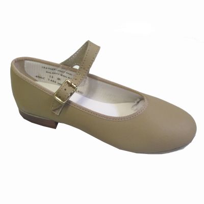 456A Tan Mary Jane Tap Shoes (Sizes 3-10)