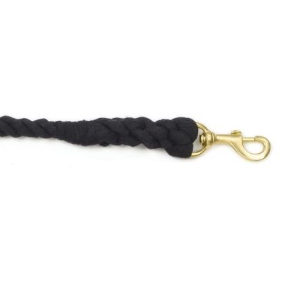 469990 Black 3-Ply Cotton Lead With Solid Brass Snap