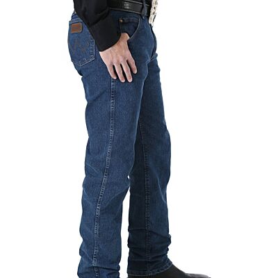 47MACMS Mid Stone Performance Boot Cut Wrangler Mens Jeans