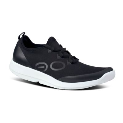 Oofos White/Black OOmg Sport LS Low Men's Shoes 5086-WHT/BLK
