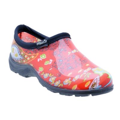 5104RD Paisley Comfort Ladies Rain Shoes